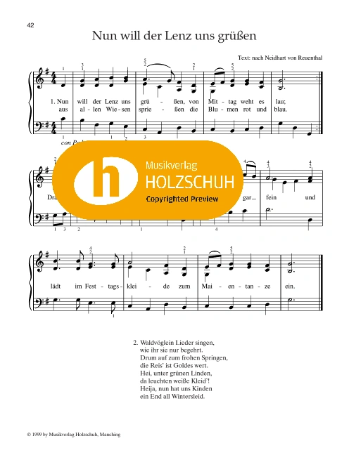 Nun will der Lenz uns grüßen